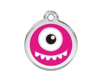 Personalised Red Dingo Monster Enamel Pet ID Tag 3