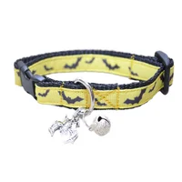Yellow & Black Bats Puppy & Small Dog Collar 2