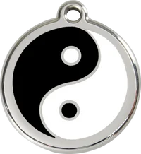 Red Dingo Yin Yang Personalised Enamel Pet ID Tag 1