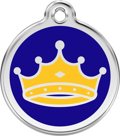 Enamel King Dark Blue Pet ID Tag