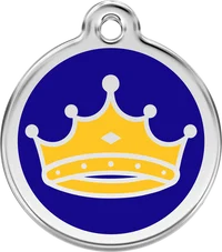 Enamel King Dark Blue Pet ID Tag 1