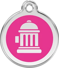 Red Dingo Enamel Fire Hydrant Personalised Pet ID Tag 1