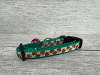 Multi Strawberries Strawberry Ribbon Cat Collar 5