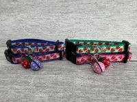 Multi Strawberries Strawberry Ribbon Cat Collar 1