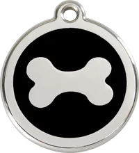 Personalised Red Dingo Enamel Bone Pet ID Tag 2