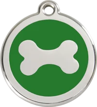 Personalised Red Dingo Enamel Bone Pet ID Tag 4