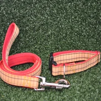 Yellow Tartan Dog Collar 1