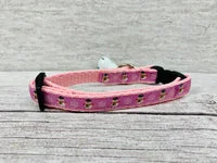 Baby Pink Christmas Snowman and Snowflake Xmas Cat Collar 2