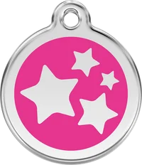 Red Dingo Enamel Stars Personalised Pet ID Tag 1