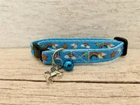 Unicorns, Rainbows & Stars Ribbon Cat Collar 2