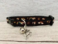 Unicorns, Rainbows & Stars Ribbon Cat Collar 6