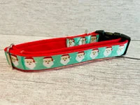 Santa Faces Christmas Themed Dog Collar 3