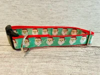 Santa Faces Christmas Themed Dog Collar 1
